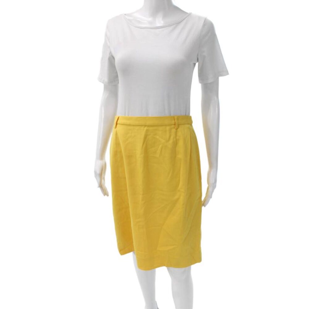 Mondi Women A-Line White Virgin Wool Skirt Size 40